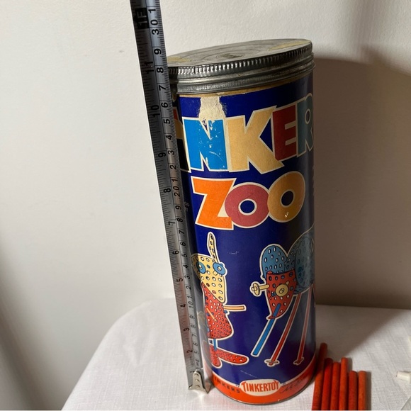 1961 Vintage Tinker Toy Zoo Building Set - HOURS OF FUN. COLLECTIBLE - Picture 7 of 13
